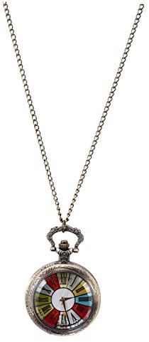 Mikikit Halsketten Für Frauen Vintage-taschenuhr-Halskette Modischer Kettenschmuck Aus Legierung