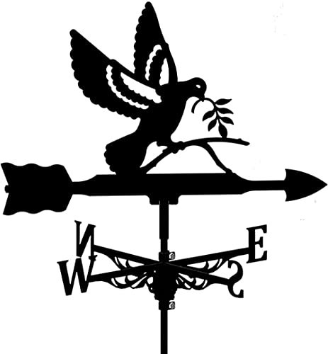 Girouette en fonte avec support en forme d'animal - Girouette de sanglier - Indicateur de direction du vent - Scène extérieure - Scène de jardin
