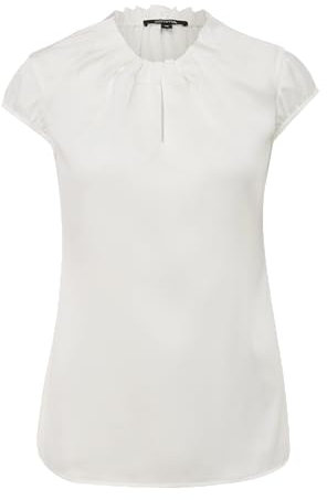 Satinbluse mit Raffung Creme 42
