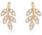 LOVANS Ohrringe Silber 925 Roségold Blätter Zweig Ohrstecker Ohrklemme Ohrringe mit Zirkonia Geschenk für Frauen Damen Mädchen Hochzeiten Jahrestag Geburtstag