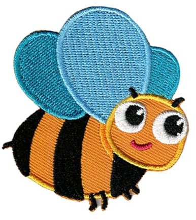 Catch the Patch Biene Tier - (Größe: 5,8 x 6,3 cm) – Aufbügler & Applikationen in verschiedenen Größen – Ideal für Kleidung, Schulranzen, Jeans & Rucksäcke