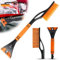 Brosse à Neige Pour Voiture,2 En 1 Grattoir Voiture Avec Balais à Neige Pour Auto,Balayette Neige Voiture,Détachable Grattoir a Neige,Grattoirs à Glace,Balais à Neige Pour Auto. (Couleur orange)