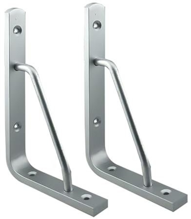 2 Pieces Shelf Brackets Aluminium Alloy,Right Angle Corner Brackets Triangle,Support Shelving Brackets for Wall Hanging Brackets for Floating Shelves,Space Saving (125mm×175mm)