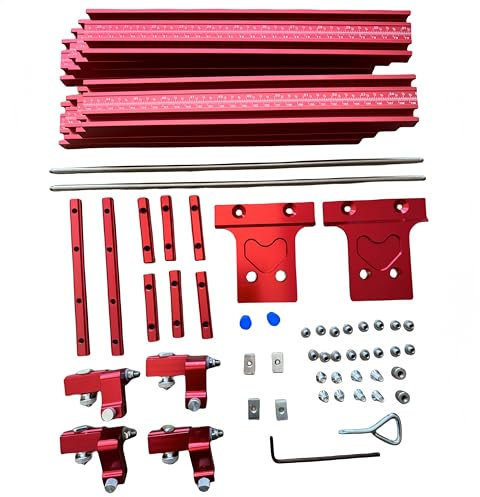 Evwoge Aluminum Alloy Parallel Rail Guide System, Adjustable Guides & Stops, Metric Version