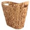 QLoztyse Cubo de basura de mimbre para baño, cesta de basura alta de ratán con asas, cestas tejidas de jacinto de agua para dormitorio, oficina, sala de estar