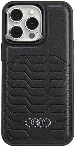 Audi Synthetic Leather Hülle für iPhone 13 Pro Max 6.7 Schwarz hardcase AU-TPUPCMIP13PM-GT/D3-BK