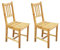 Dynamic24 2er Set Esszimmerstuhl Kiefer massiv Holzstuhl Essstuhl Küchenstuhl Stuhl Stühle