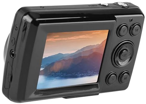 Videocamera Digitale, Mini Videocamera Portatile Compatta HD 720p Fotocamera Digitale Economica Scheda di Memoria da 16 MP per Adolescenti Bambini Principianti (BLACK)