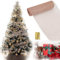 Weihnachten Lametta Girlande,Weihnachtsbaum Dekoration Girlande,Glänzend Weihnachtsbaum Ornamente,Weihnachtsbaum Kranz,Metallfolien-Netzband Für Weihnachten 26 cm X 9,14 m (Roségold)
