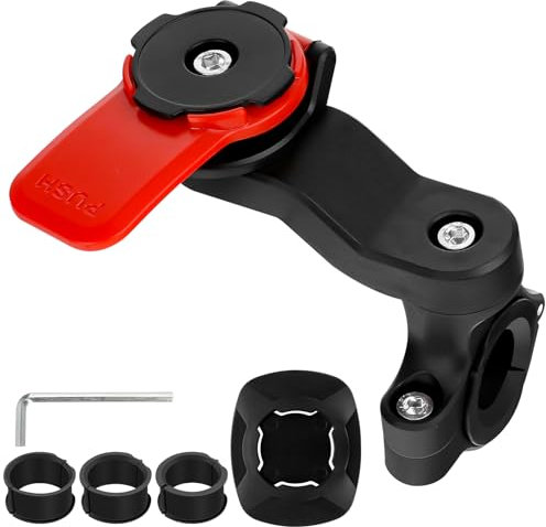Supporto per telefono moto – Ammortizzatore di vibrazione compatibile con smartphone universali (iPhone, Android, Samsung...), per manubrio della bicicletta, monopattino, quad, scooter, Twist & Lock