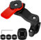 Support Téléphone Moto - Amortisseur de Vibrations Compatible avec Smartphones Universels (iPhone, Android, Samsung...), pour Guidon de Vélo, Trottinette, Quad, Scooter, Twist & Lock (Rouge)