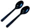 Heavy Duty Reusable Plastic Spoons, Black, Pack of 1000, Polystyrene