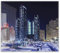 Herdabdeckplatte 60x52 cm ESG Glas | Dubai Stadt Nacht | Herd Abdeckung für Ceranfeld Schneidebrett Glasplatte Induktion