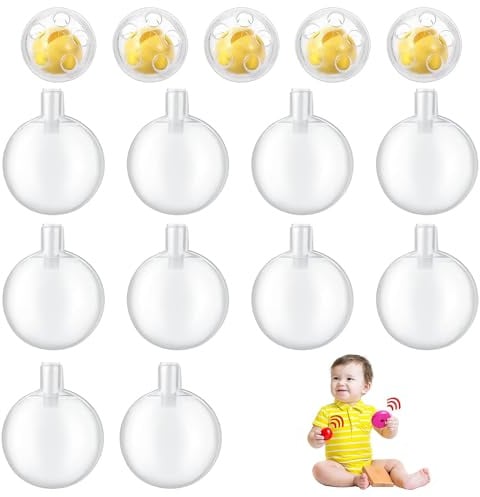 EUYKQNOI 10 Stück Rassel Zum Einnähen,Quietscherm Rasselbällen,Spielzeug Noise Squeakers Quietscher,Rasselkugeln,Quietscher zum Einnähen,Verwendet Für Hundespielzeug,Haustiere Geeignet,Mit 5 Glöckchen