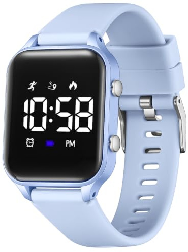Timever Digitale Uhr Kinder Wasserdicht Armbanduhr Mädchen Jungen Stoppuhr | Sportuhr für Mädchen Jungen Licht Silikonarmband ohne App ohne Handy Digitale Uhr Alarm Timer Alltag Schule Freizeit Geschenk
