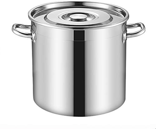 GXXINGIN Olla sopera de Acero Inoxidable 304, para Uso doméstico y de hostelería, con Tapa, Apta para Todo Tipo de cocinas (5-170 L). Tamaño: 10 L.