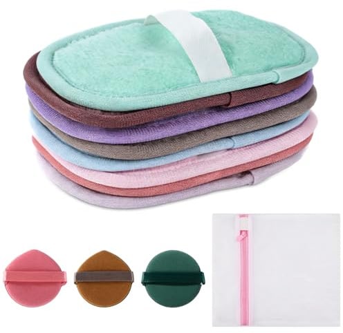 8Stück Abschminktücher Waschbare Abschminkpads Waschbar Wattepads(10x12cm) | Wiederverwendbare Wattepads, Reinigungspads Gesicht, Make up Entferner Tücher für Travel Erase Kosmetik Reinigungstücher