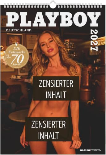 Playboy Kalender 2027: Wandkalender 29,7x42 cm mit 12 ästhetischen Aktfotografien, sprachneutralem Kalendarium und Spiralbindung