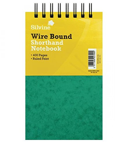 Silvine Shorthand Notebook Pad 5x8 400 Pages Feint 441 - Pack of 6