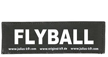 JULIUS K-9 Klettaufschrift, Flyball, klein, Schwarz