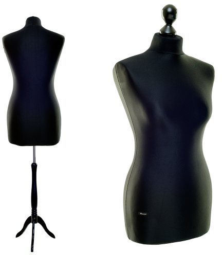 LUCCESI Schneiderpuppe | zum Probierpreis! | Size S - XL (Female ♀) | Torso S (34-36) | Wechselbezug schwarz | Standfuss schwarz | Schaufensterpuppe