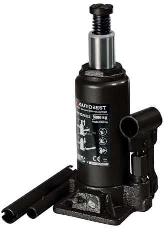 Cric hydraulique bouteille 5 Tonnes de 200 à 405 mm - AUTOBEST
