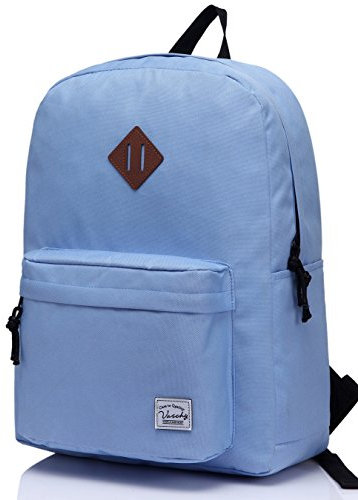 VASCHY School Backpack, Lightweight Water Repellent Backpack Men School Bag Women Children Boy Leisure for Girl School High School Teenagers College Business Travel, lavender, M, Backpacks Handbags
