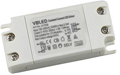 Bloc d'alimentation à LED courant constant 1,5 W, 2-4V DC 350 mA, transformateur, bloc d'alimentation, courant constant current CC
