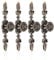 Eurobuy 4Pcs Vintage Style Pull Handle Door Knob Back Plate for Home Furniture Drawer Cabinet Dresser Closet Wardrobe Cupboard with Screw (Green Bronze)
