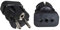 DINIC Reiseadapter, Stromadapter für Netzkabel aus Italien, 3-Pin IT Stecker in eine Schuko-Buchse