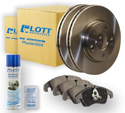 Bremsscheiben Ø320mm + Bremsbeläge Klötze hinten Hinterachse + 500ml Bremsenreiniger