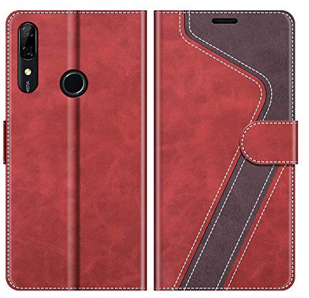 MOBESV Custodia per Huawei P Smart Z, Cover a Libro Magnetica Custodia in Pelle per Huawei P Smart Z, Elegante Rosso