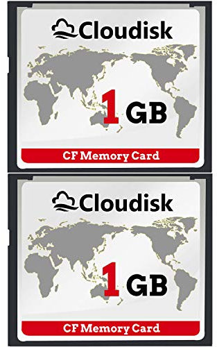 Cloudisk CompactFlash CF 2.0 pour Appareil Photo Reflex numérique, Appareil Photo numérique Vintage et équipement Industriel (1GB, 2 Cartes par Paquet)