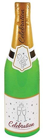 Pick2Drop Inflatable Blow up Champagne Celebration Bottle 73 cm Fancy Decoration Accessory (One Size (73 cm)