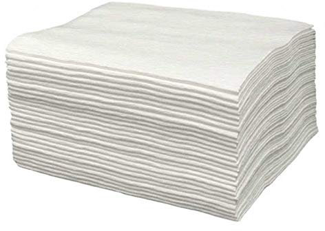 Lot de 100 serviettes de toilette jetables Premium - 37 x 80 cm - Blanc