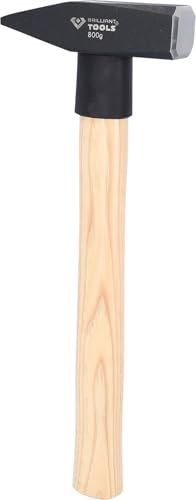 BRILLIANT TOOLS BT073080 Schlosserhammer mit Hickory-Stiel, 800 g [Powered by KS TOOLS]