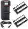 Newmowa NP-F550 Batterie de Remplacement (Pack de 2) et écran LCD Intelligent Double Chargeur USB pour Sony NP-F550 et Sony CCD-SC55 TR516 TR716 TR818 TR910 TR917