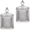 Cotton Ball and Swab Holder Organizer Home Decor Clear Glass Storage Jars with Lid Bathroom Vanity Accessories Bedroom Decor Apothecary Sugar Jars Candle Holder Storage Organiser for Room Kitchen 2Set