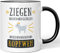 JUNIWORDS Tasse, Ziegen Machen Mich glücklich Menschen Machen Mir Kopfweh, Wähle Farbe, Schwarz