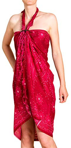PANASIAM Sarong Peacock V22 fuchsia, 250x113cm