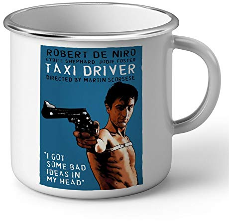 Niro Martin Scorses Tasse, emailliert, Metall, Retro, Taxi, Driver, klassisch, Cinema Robert
