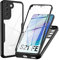 WeiCase Cover per Samsung Galaxy S21 FE 5G / 4G (Non per Samsung S21), Custodia Antiurto con Protezione dello Schermo Integrata, 360° Sottile Cover Transparente Silicone Custodia per S21 FE, Nero