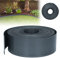 UISEBRT Rasenkante Kunstoff 60m - Lawn Edging Roll Plastic Beeteinfassung Gartenzaun Beetumrandung Rasenbegrenzung Lawn Border Garten Dekorativ (60 m x 12 cm, Anthrazit)