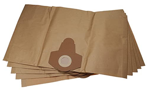 vhbw 5x Sacs compatible avec Parkside PNTS 1500 B3 IAN 275083, PNTS 1500 B3 IAN 104474 aspirateur - 38,5cm x 26cm marron