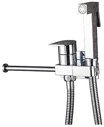 FALIYORS Wasserhahn Bad Duschsysteme Bidet Wasserhahn, Messing Duscharmatur Waschmaschine Mischer Warmwassermischer Kran Quadratischer Duschsprühkopf Wasserhähne Toilettenarmaturen