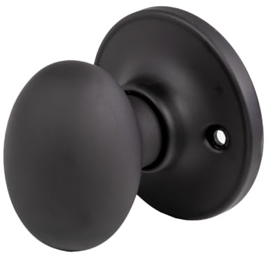 Design House 779165 Egg Dummy Türknauf, Mattschwarz