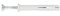 Würth 5521932 - Tasselli per unghie W-ND, testa svasata, 6 x 80, 100 tasselli per legno e lamiera, altezza di fissaggio 50, colore: grigio
