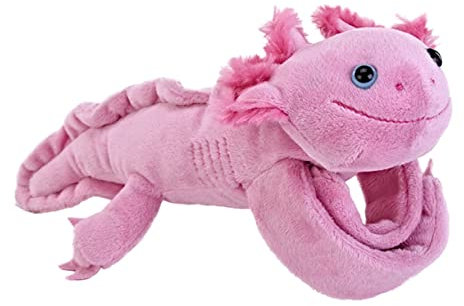 Wild Republic Huggers Axolotl, Snap-Armband, Geschenk für Kinder, Plüschtier, Füllung aus gesponnenen recycelten Wasserflaschen, 20 cm