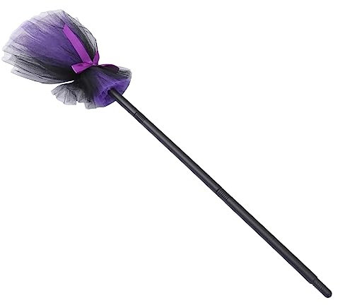 Toyvian 1pc Halloween Witch Broom Prop for Costume Parties Stage Shows and Cosplay Decoration for Creating Festive Atmosphere