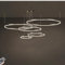 LED-Pendelleuchte Modern Dimmbar Hängeleuchte Ring Kreis Hängelampe Esstisch Pendellampe Aluminium Kronleuchter Deckelampe Für Wohnzimmer ( Color : Schwarz , Größe : 5 rings/100+80+60+40+20CM/148W)